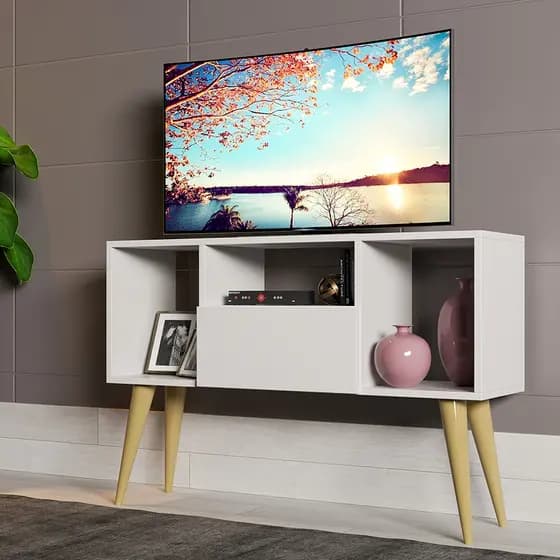 Rack para TV até 40 Polegadas Retrô Moderno para Sala e Quarto Compacto Argentina
