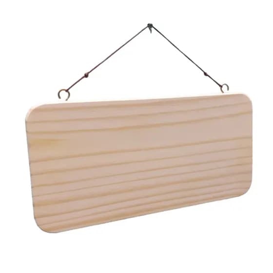 Placa crua 40X19CM para personalizar com pintura lettering em madeira pinus