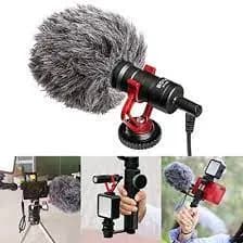 Mini Microfone Cardioide Eletreto de Metal Condenso Mic Víd.