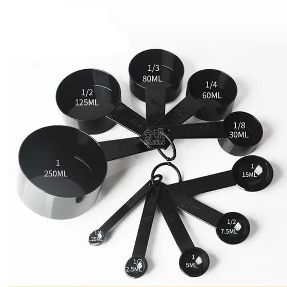 JOGO DE MEDIDOR PLASTICO - 10 PCS COLHER/XICARA