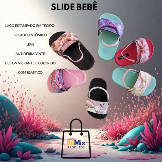 Chinelo Slide Nuvem Chinelinho Plataforma Laço Infantil Criança Menina Bebê Baby Leve Confortável Antiderrapante Macio