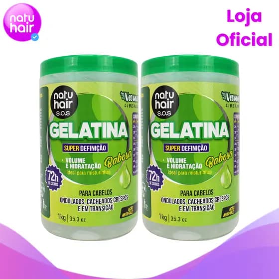 Kit 2 Gelatinas Natuhair S.O.S - Babosa 1kg