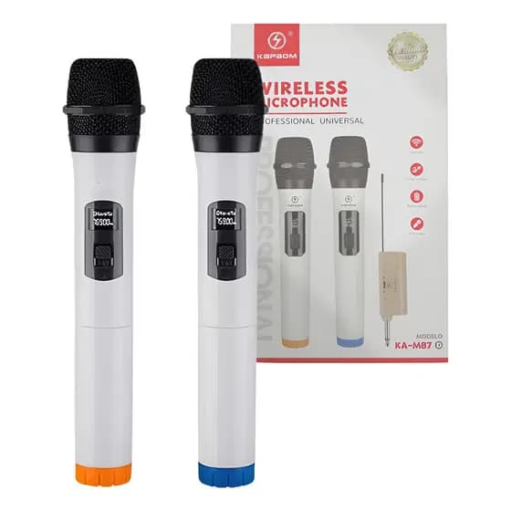 Kit 02 Microfones Profissional Sem Fio Wireless Kapbom Ka-m8