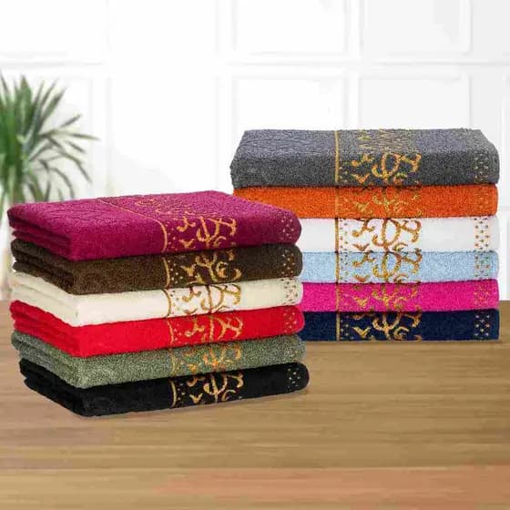 Kit com 5 toalhas de rosto 45x70cm 100% Algodão Grossa Felpuda Premium