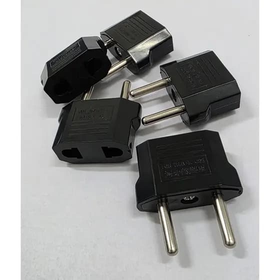 Kit 05 Pç. Adaptador Plug Br Para Us (chato) Padrão Bivolt