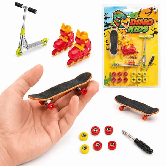 Kit Radical Skate Patins Patinete Miniatura Infantil