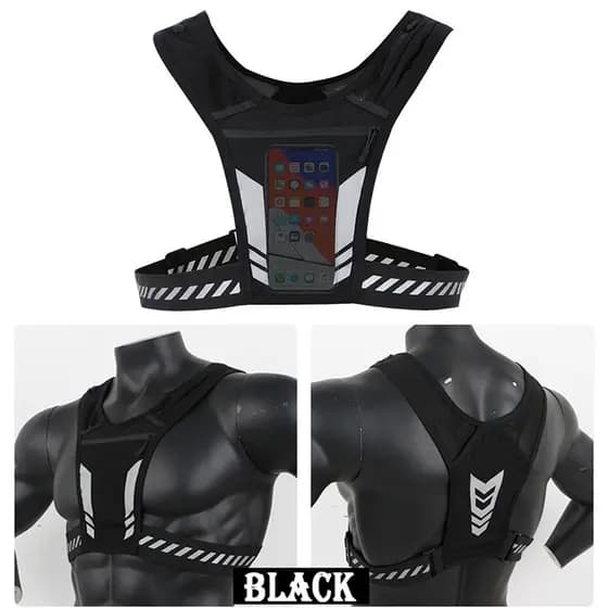 Mochila Refletiva De Corrida Leve Esportiva Colete Bolsa Para Cartões De Celular Trilha-Ultra-Light Water Bag