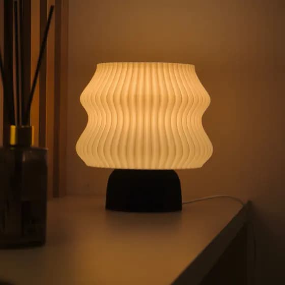 Abajur de Mesa Moderno - Luminária Minimalista Luz Quente Decoração Sala Quarto Escritório Acompanha Lampada