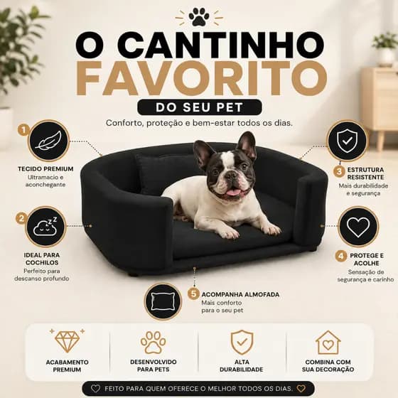 Caminha Para Cachorro e Gato Estofados confortável Elegante Aveludado Diversas Cores Com Almofadinha
