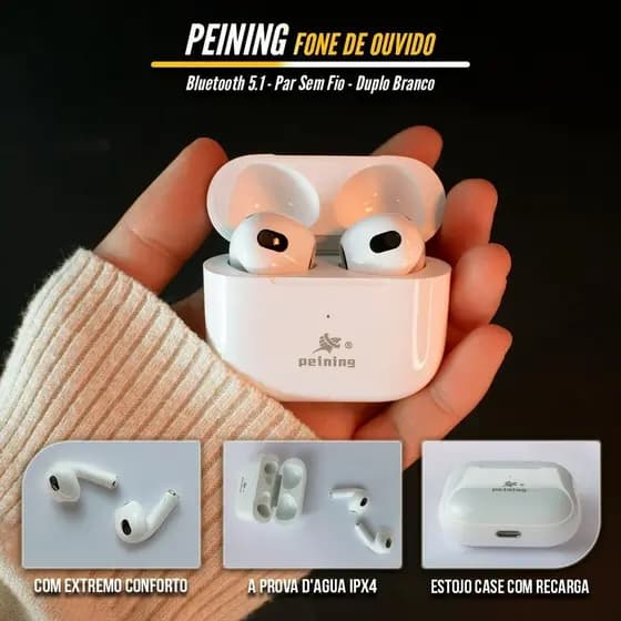 Fone de ouvido Bluetooth sem fio Original Peining