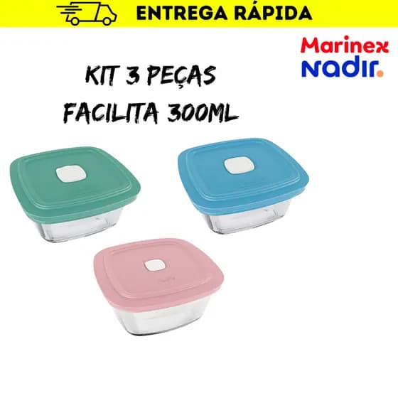 Kit 03 Peças Facilita 300ml - Marinex / Nadir