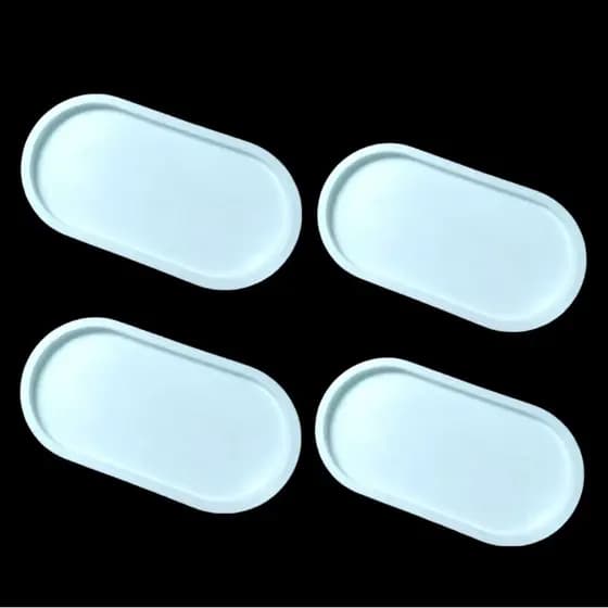 15 bandejas oval gesso cru decoração enfeite