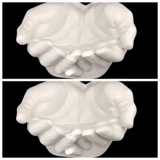 escultura decoração luxo mãos 2 peças enfeite casa quarto sala escritório gesso cru