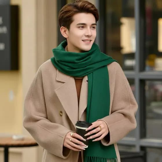 Cachecol Echarpe Masculino Inverno Outono Lenço Pashimina