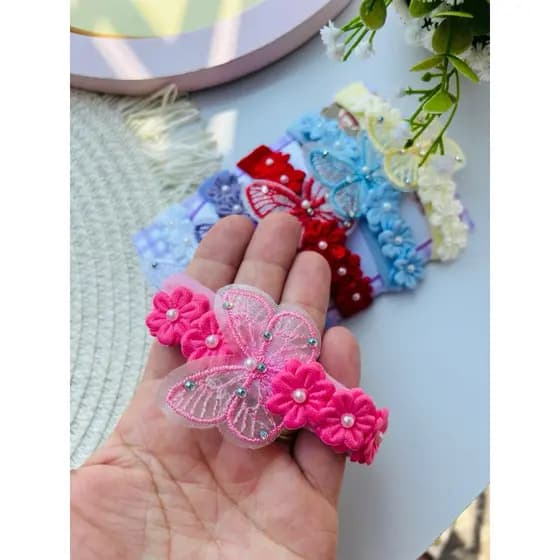 faixinha de bebê RN/saída maternidade/kit 6 unidades/faixinha borboleta,florzinha