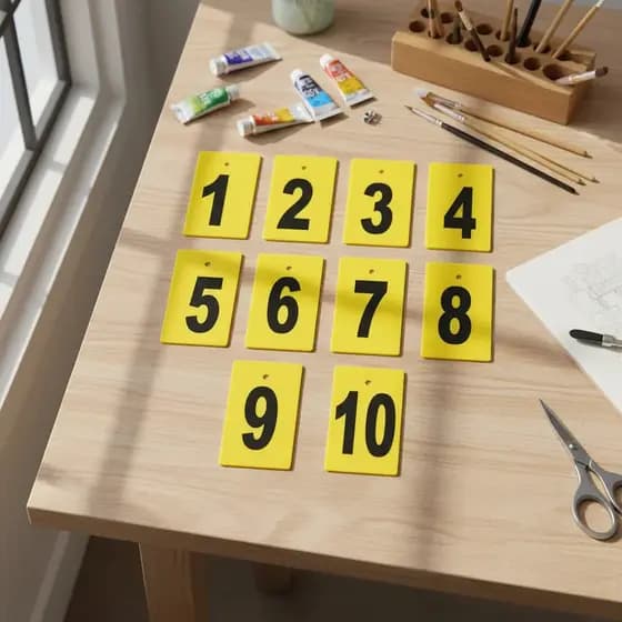 Ficha De Senha Numerada 1 A 10 Ordem De Chegada Kit 10 Unidades