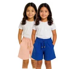 Kit 03 Shorts Infantil Feminino Linho | Moda blogueirinha verao 2025