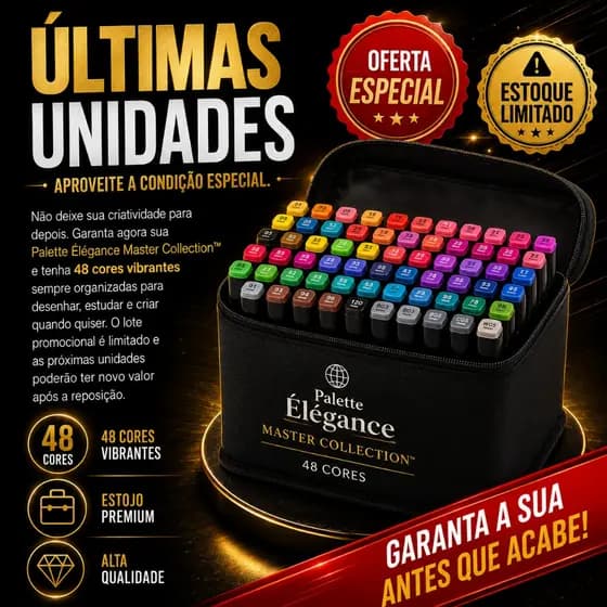 Palette Élégance Master Collection™ A coleção definitiva de 48 cores para transformar cada ideia em uma verdade de arte