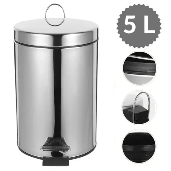 Lixeira Inox 5L Slim com Pedal