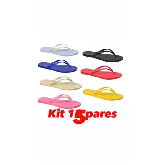 Kit 15 Chinelo Feminino Slim Ideal para Kits Personalizados e Brindes