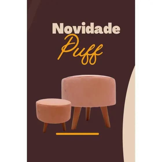 Puff Redondo Decorativo Quarto Sala 38x38cm Várias Cores Envio Imediato Promoção