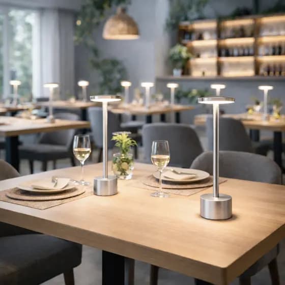 Kit 8 Luminárias de Mesa Candeeiro Led Sem Fio Recarregável