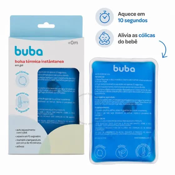 Bolsa Cólica Bebê Térmica Em Gel Instantânea Buba Alivio Dores