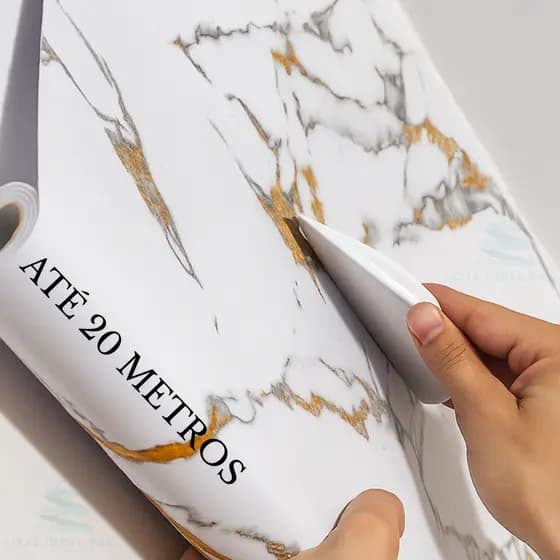 Papel de Parede Adesivo 3D Mármore Dourado Exclusivo Pra Quarto Sala Cozinha Móveis 5, 10, 20 Metros
