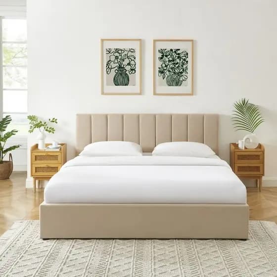 Kit Cabeceira Estofada Modular 60x20 Palito | Solteiro, Casal, Queen e King | Várias Cores e Tecidos