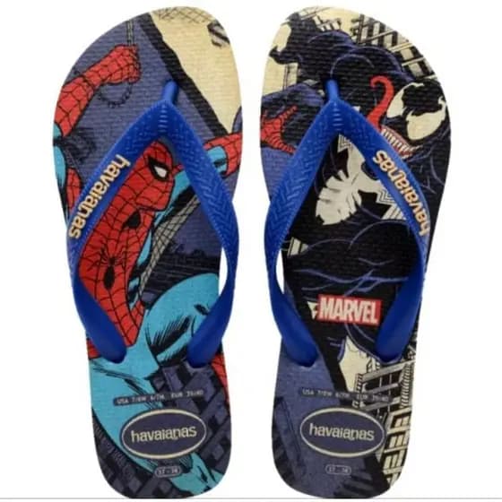 Chinelo Havaianas Top Marvel Comics Classics Original Masculino Feminino Unissex Confortável Heróis