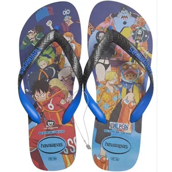 Chinelo Havaianas Top One Piece FC Original Masculino Anime Promoção Pronta Entrega