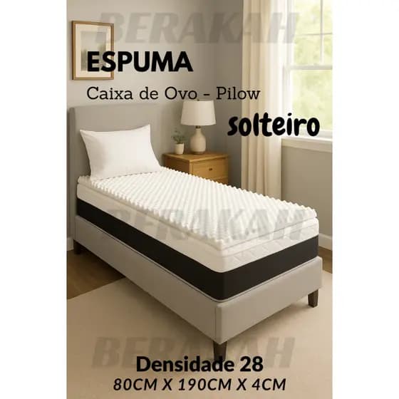 Colchão Caixa de Ovo D28 Solteiro — Conforto — Terapêutico — Dormir Melhor - Coluna