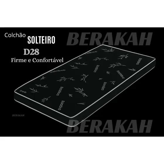 Colchão Solteiro - D28 78 ou 88 - 188x12cm Firme e Confortavel