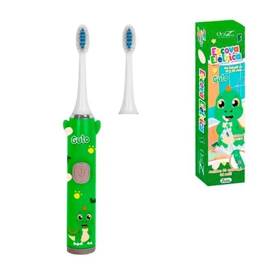 Escova Elétrica Infantil Dinossauro + Refil