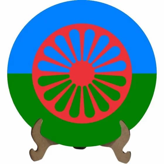 Mandala Bandeira Cigana em MDF - Decoração Espiritual