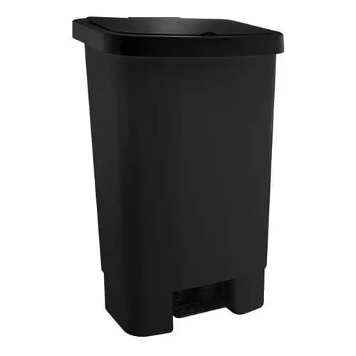 Lixeira Plástica Quadrada Resistente Com Pedal 60 Litros Grande Super Reforçada Frete Grátis