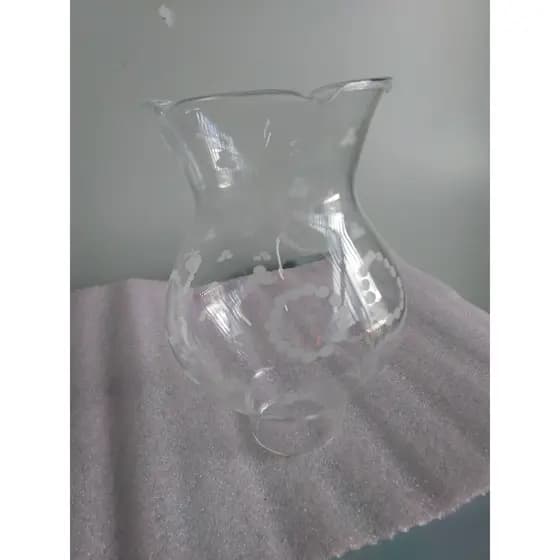 Cúpula De Vidro Trabalhada Para Lustre Maria Tereza E Outros