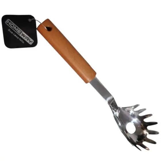 Pegador de Macarrão em Aço Inox com cabo de madeira Homeway