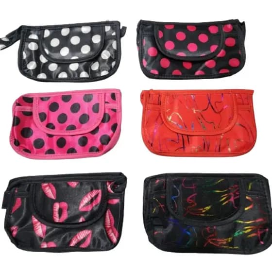 Necessaire Em Poliester Forrada C/ Espelho Externo Bl W008