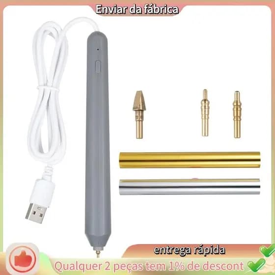 Caneta De Estampagem Quente Aquecida , Conjunto De Canetas De Folha De Calor USB Para Kits De Ferramentas De Scrapbookin