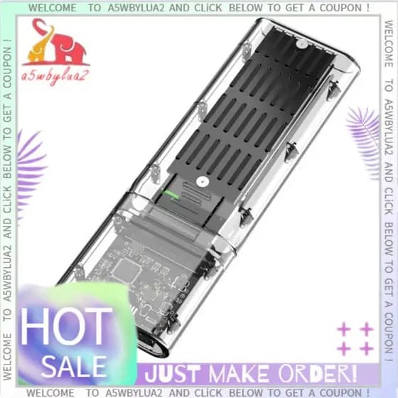 Gabinete Externo M . 2 NGFF SATA SSD De Alta Velocidade USB3.0 Gen1 5Gb/S Transparente Disco Rígido Caso Para PC