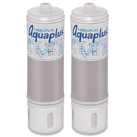Kit 2 Refil Elementos Filtrante Aquaplus 230 C/ Rosca (GAC)