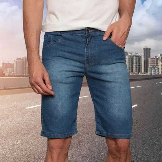 Bermuda jeans shorts masculinos jeans pretos de alta Loja fábrica qualidade