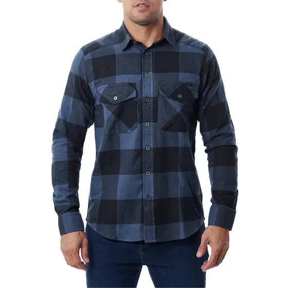 Camisa Flanela Invictus Grid - Azul