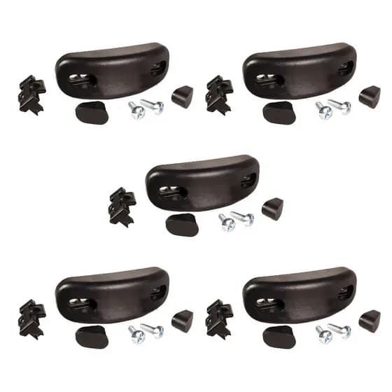 KIT 5 Canoa para Fixação de Encosto Comum Preto Frisokar