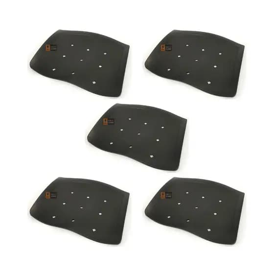 KIT 5 Assento em Plastico Preto Ergoplax Iso Polipropileno Fixo