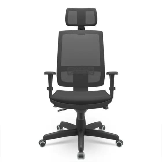 Cadeira de Escritório Tela Brizza Slider 3D Apoio Base Stand Plaxmetal Ergonomica
