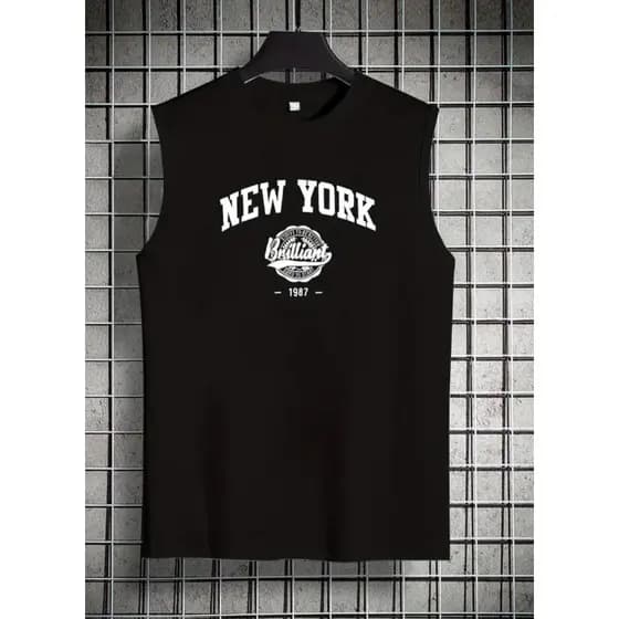 Regata Camisa New York 100 % Algodão Basica Camiseta Masculina