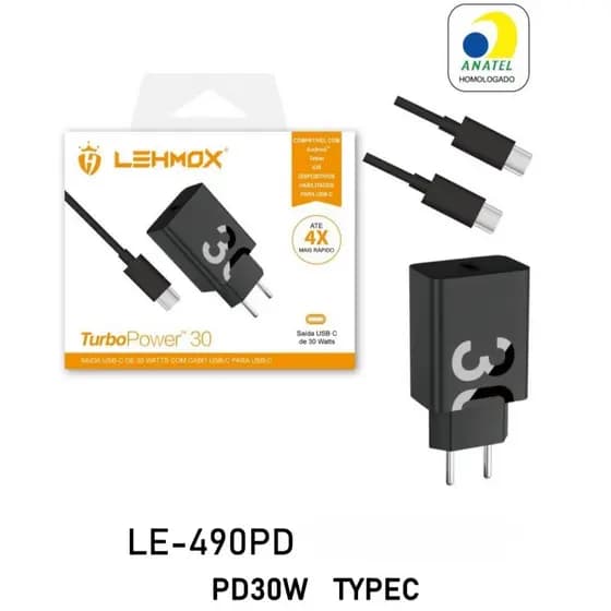 Carregador Turbopower 30W Tipo-C Lehmox