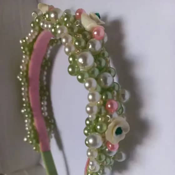 Tiaras infantis bebê arcos de cabelo tiaras de pérolas